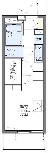 レオパレス田戸Ⅱ(1K/2階)の間取り写真