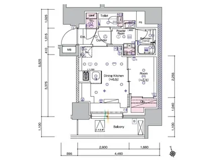 SYFORME ITABASHIⅡ(1DK/4階)の間取り写真