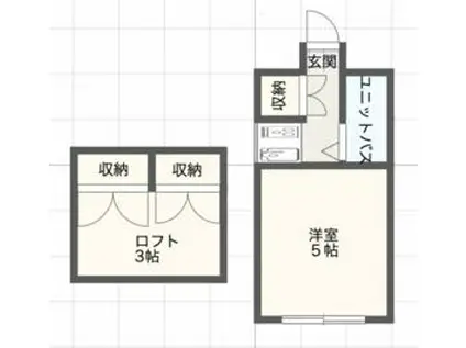 パークハイム(1K/2階)の間取り写真