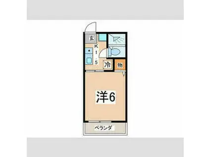 シティハイムカマクラⅠ(1K/2階)の間取り写真