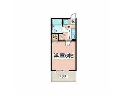 シティハイムカマクラⅡ(1K/1階)の間取り写真