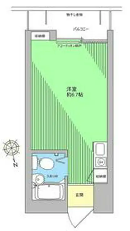 千駄木OKハイツ 3階階 間取り