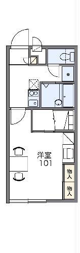 レオパレスララハウス(1K/1階)の間取り写真