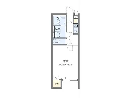 レオネクストコーポ 地純(1K/2階)の間取り写真