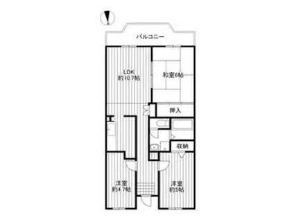 グランドゥール野比(3LDK/1階)の間取り写真