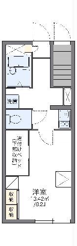 レオパレス萩野(1K/1階)の間取り写真