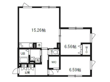エルファーロ大井町(2LDK/4階)の間取り写真