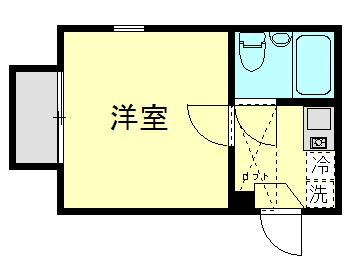 ジュネパレス新松戸第52(1K/2階)の間取り写真