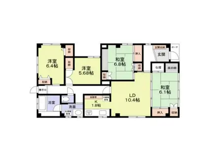 ハイツクレール(4LDK/1階)の間取り写真