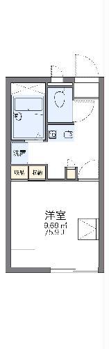 レオパレスグッドワン(1K/1階)の間取り写真