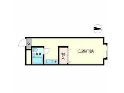 ハイム多摩(ワンルーム/2階)の間取り写真