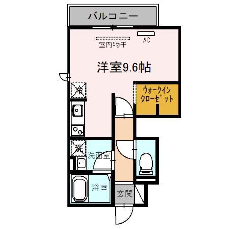 ダイワ・メゾン・三国本町Ⅱ(ワンルーム/1階)の間取り写真