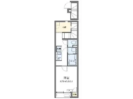 レオネクストSKY BLUE(1K/2階)の間取り写真