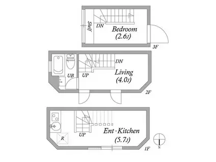 GARNET RESIDENCE 東寺(2DK)の間取り写真