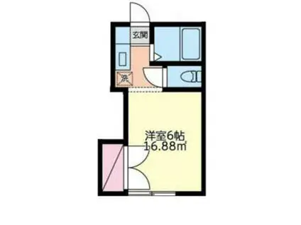 セブンハイツ平田(ワンルーム/1階)の間取り写真