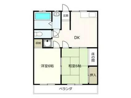 堀第一ビル(2DK/3階)の間取り写真