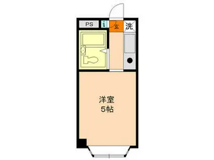 パンシオン南浦和NO1(ワンルーム/3階)の間取り写真