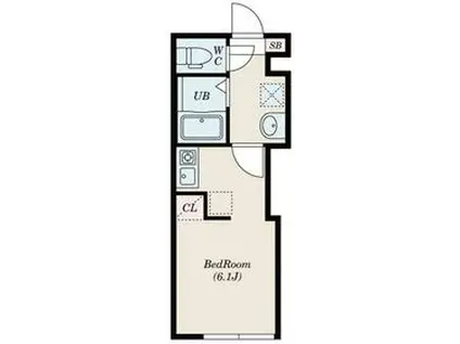 アイコート中村橋(ワンルーム/2階)の間取り写真