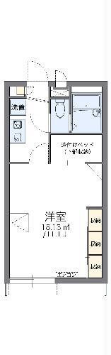 レオパレス波岡(1K/1階)の間取り写真
