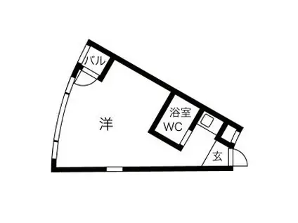 リヴェール中央公園(ワンルーム/2階)の間取り写真