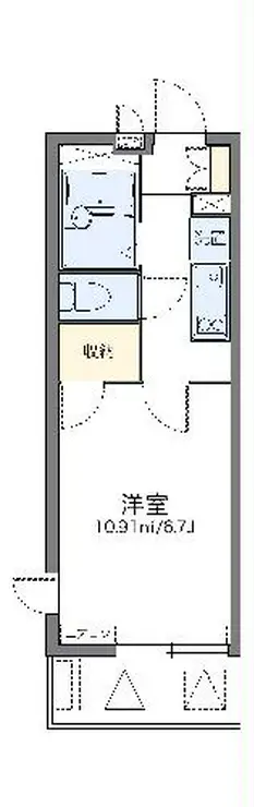レオパレス蒔田 2階階 間取り