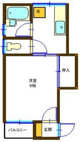 八木ビル(1K/3階)の間取り写真