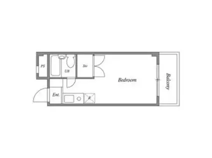 ユキ千里山西(ワンルーム/2階)の間取り写真