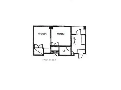 松浦ビル(2K/3階)の間取り写真