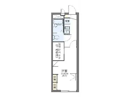 レオパレスフルハウス(1K/1階)の間取り写真