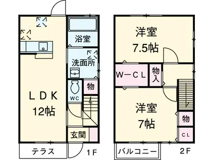ルーセントＴ(2LDK)の間取り写真