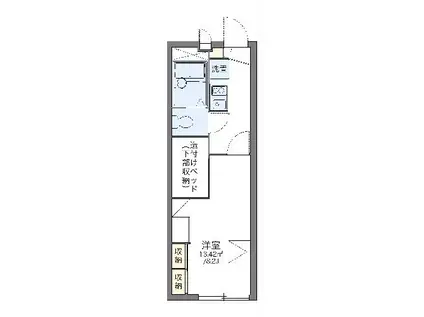 レオパレスNAGAKURA(1K/1階)の間取り写真
