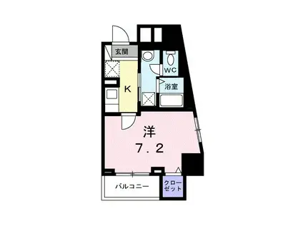 プラザ・デル・ソル(1K/2階)の間取り写真