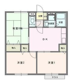 フォレストパ-クⅠ(3DK/2階)の間取り写真