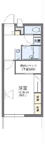 レオパレスみたき(1K/2階)の間取り写真