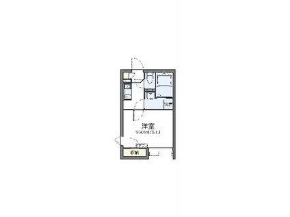 レオネクストソレイユ(1K/2階)の間取り写真