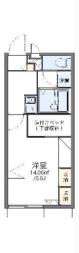 レオパレス宮ノ前1号棟(1K/1階)の間取り写真