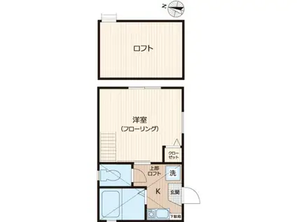 G・Aヒルズ追浜A棟(1K/1階)の間取り写真