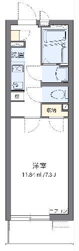 クレイノヴィラ セゾン幕張(1K/4階)の間取り写真