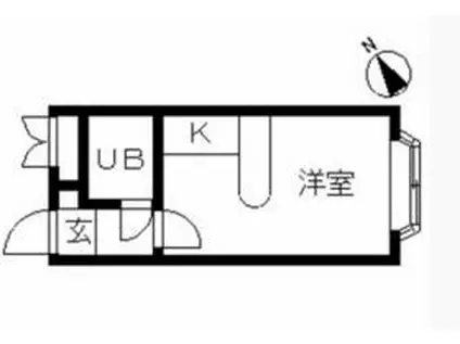 BCASA松戸馬橋RE-BORN(ワンルーム/2階)の間取り写真