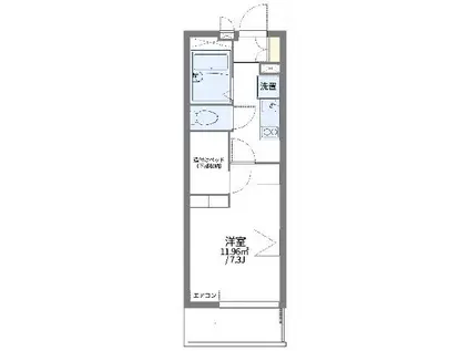 レオパレスKEIKO(1K/2階)の間取り写真