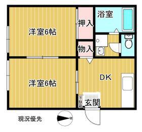 カーサMK(2DK/1階)の間取り写真