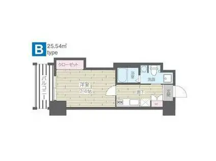 HF四条河原町レジデンス(1K/9階)の間取り写真