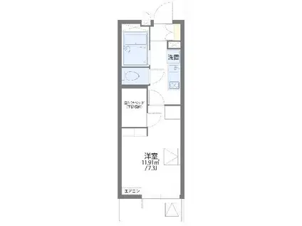 レオパレスNISHIURA(1K/4階)の間取り写真