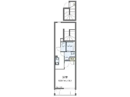 クレイノカーサGOYAⅢ(1K/2階)の間取り写真