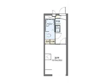 レオパレスサンライズ(1K/1階)の間取り写真