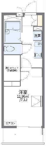 レオパレスカーサフルーレ(1K/3階)の間取り写真