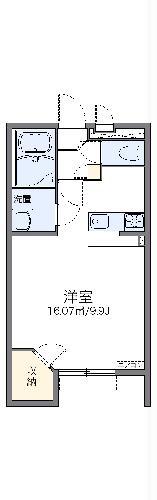 レオネクストグリシーヌ(1K/2階)の間取り写真