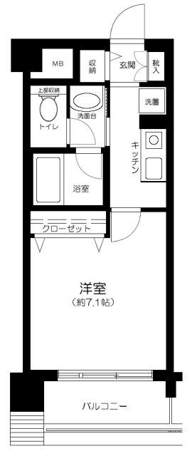 アール・ケープラザ横浜5(1K/9階)の間取り写真
