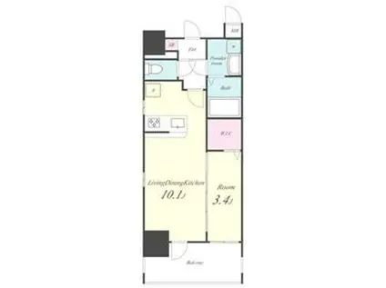 ベラッジオ川口本町(1LDK/8階)の間取り写真