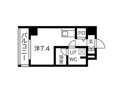 クラリッサ横浜ノワール(ワンルーム/3階)の間取り写真